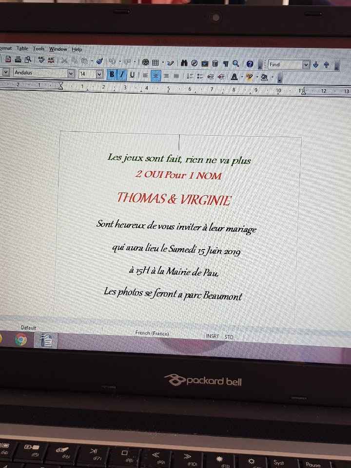 Texte faire part - 1