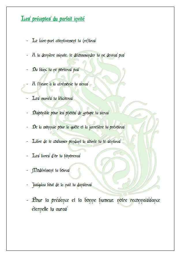 Livret invité