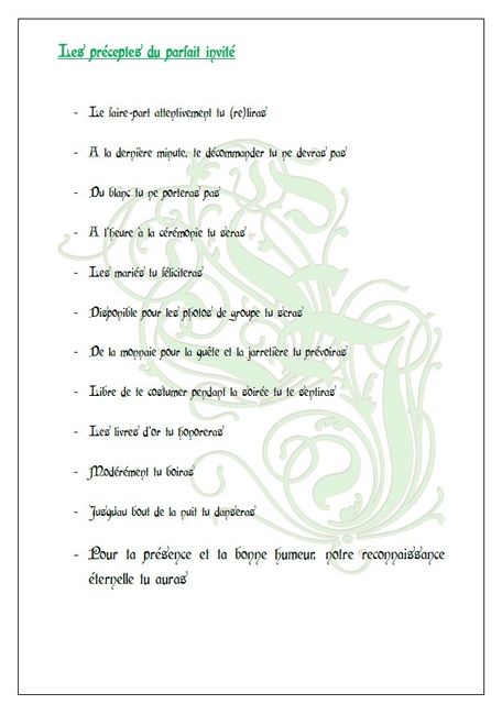 Livret invité