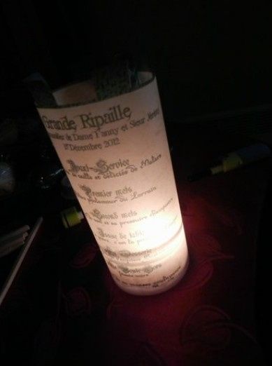 Menu photophore