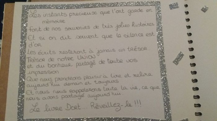 Livre d' or en cours de customisation - 2