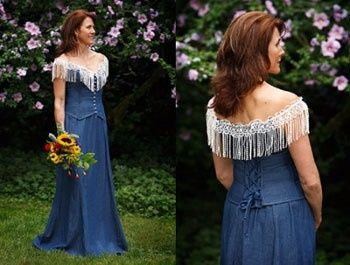 jean wedding dress