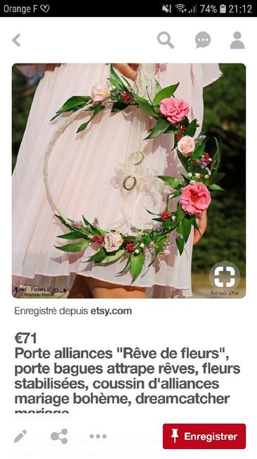 Support pour apporter les alliances - 2