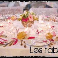 DECORTION DE TABLE ROSE FUCHSIA