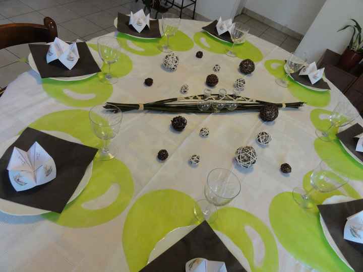 Notre essai de table chocolat/vert anis