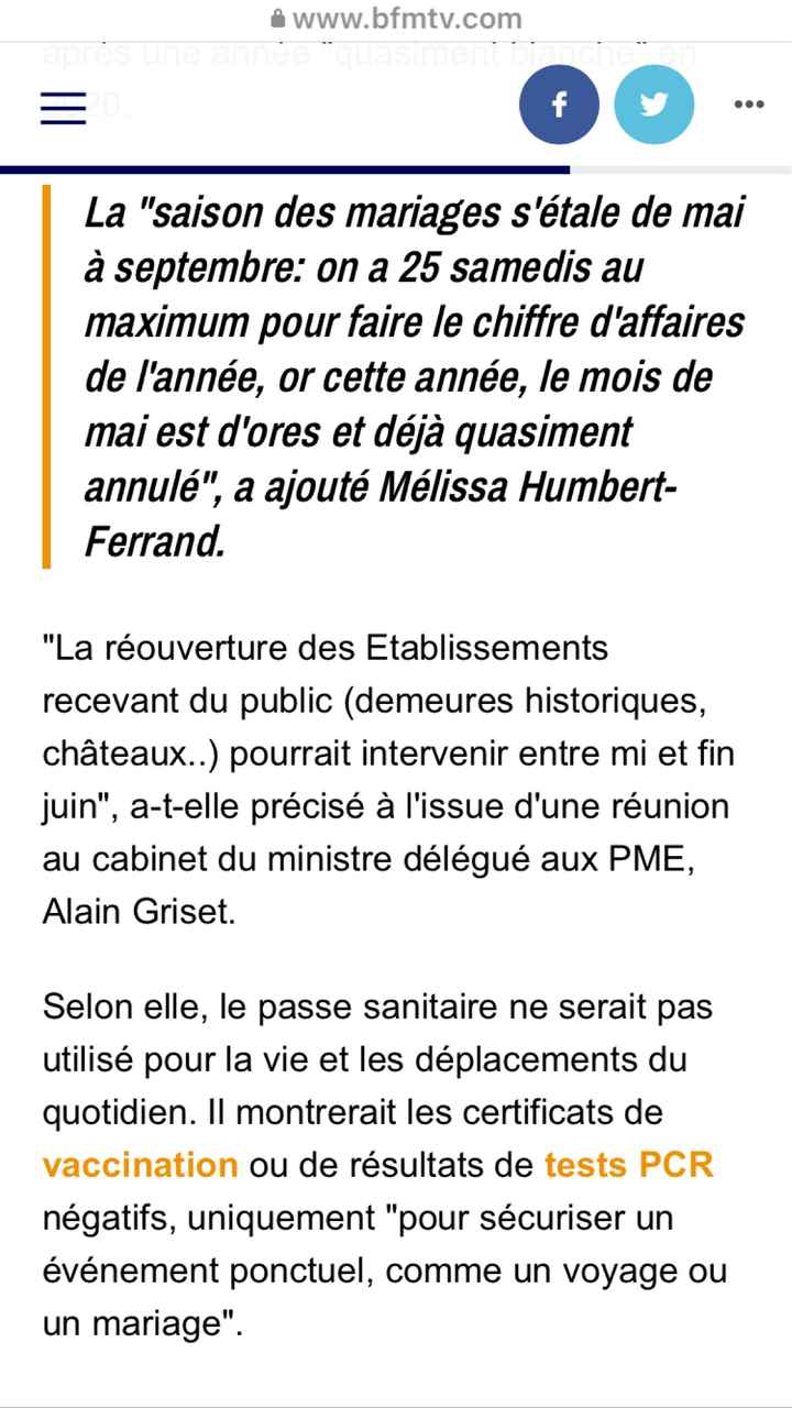 Un Pass sanitaire pour les mariages? - 3