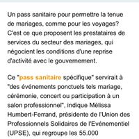 Un Pass sanitaire pour les mariages? - 1