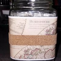 les pots pour mettre les moulins, il y aura de la tule doré dans le fond et un ruban qui recouvrira 