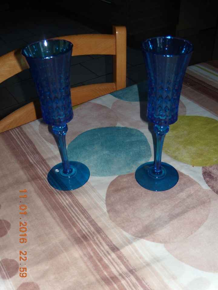 Coupe de champagne bleu