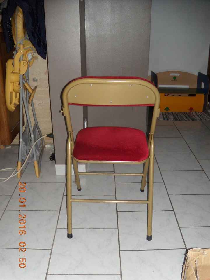 chaise pliante de dos