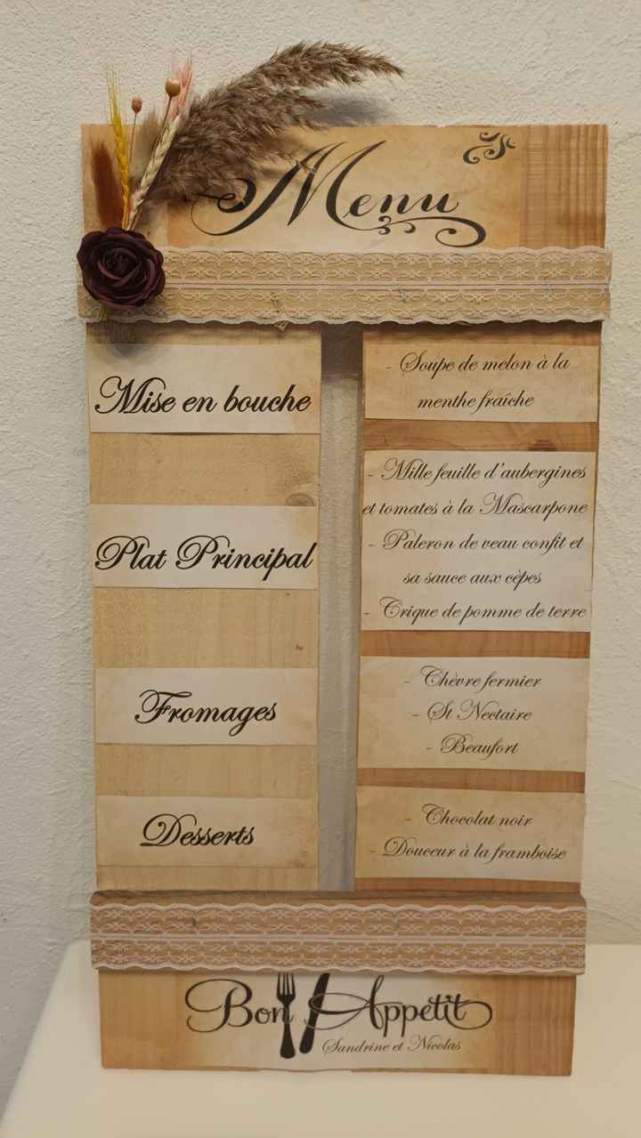 Pancarte menu - 1