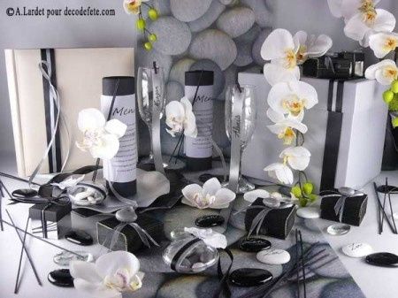 mariage gris et blanc