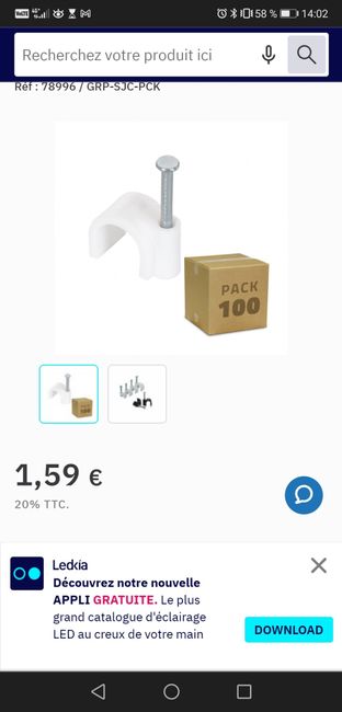 Punaises plafond pour guirlandes 1