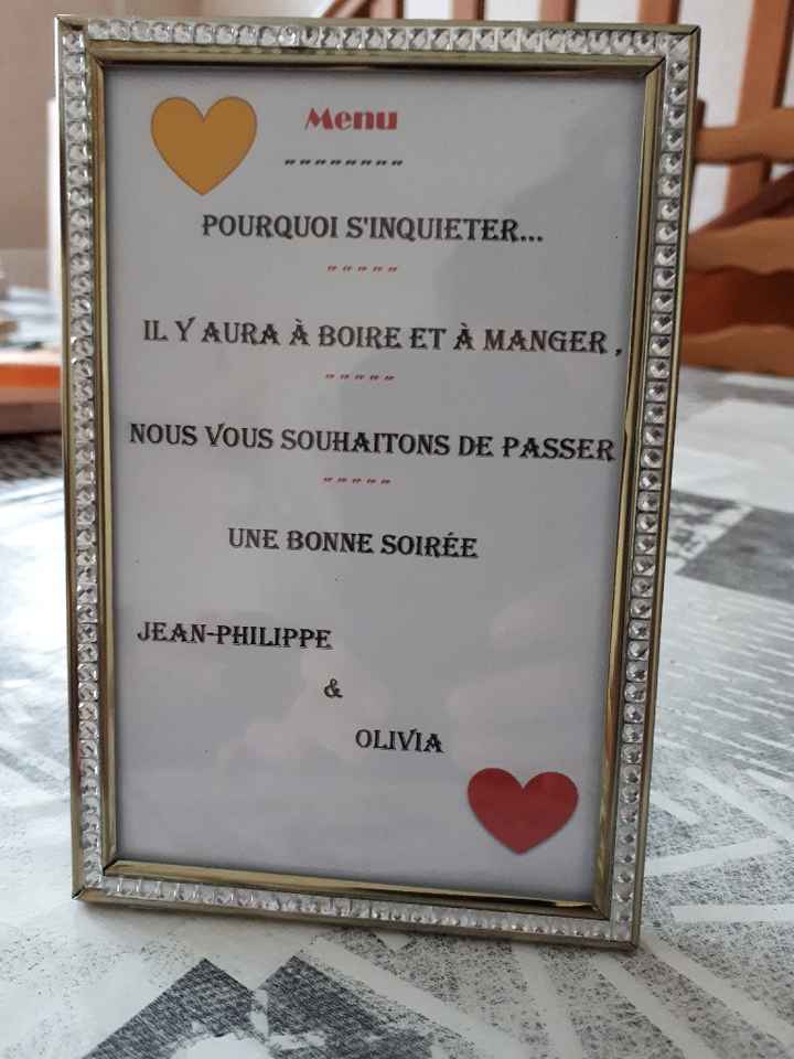 Menus originaux - 1