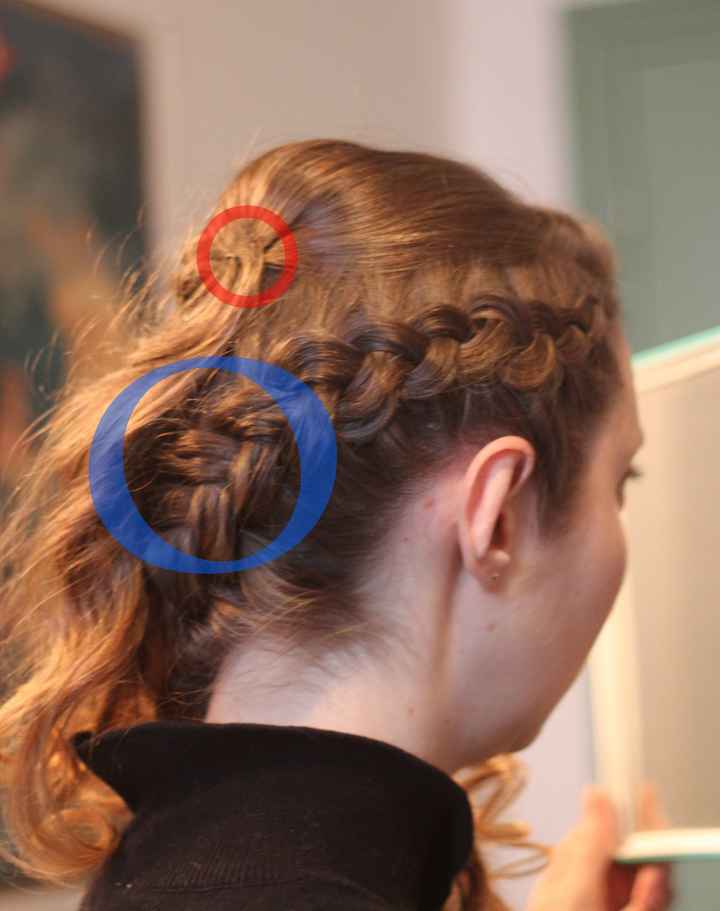 Side hair vu de derrière
