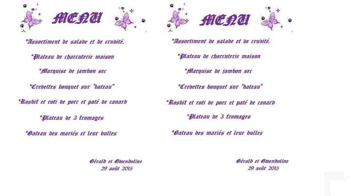 mon menu