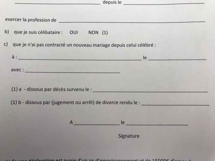 Dossier mariage - 1