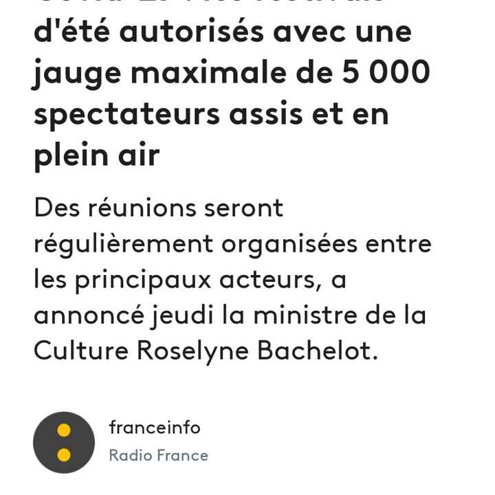 Bonne nouvelle les festivals seront autorisés cet été ! - 1