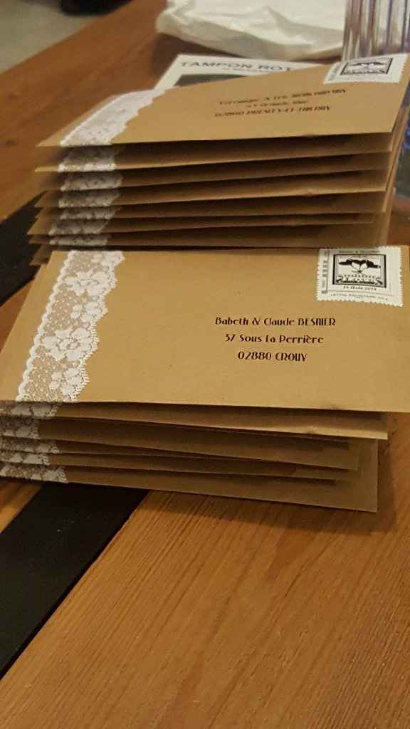 Enveloppe Faire-Part Vintage Romantique