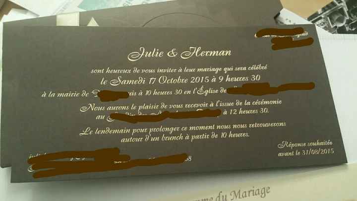 Faire part reçu  et envoyé!  qu en pensez vous? :-) - 2