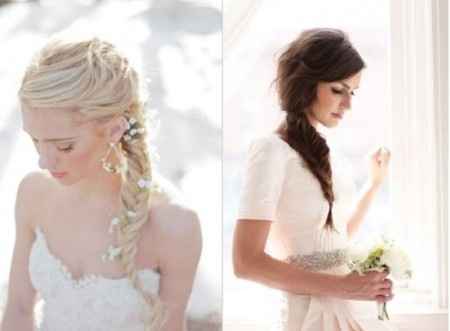 Coiffure tresse sur le côté