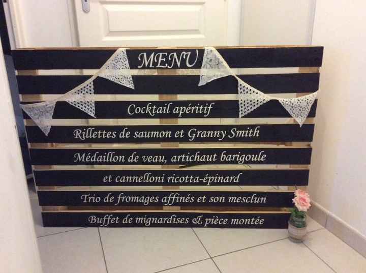 Menu decoré 