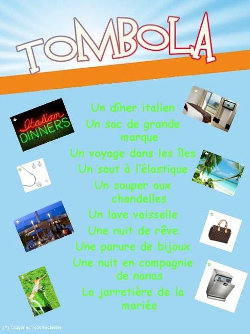 L'affiche de notre tombola