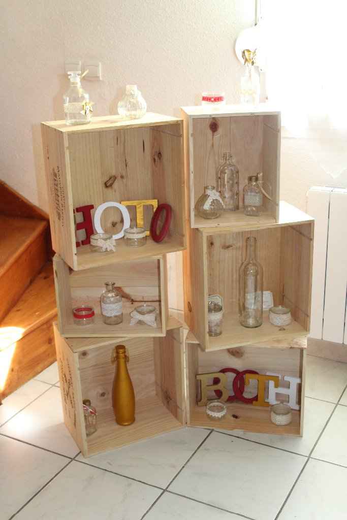 caisses de vin pour l'espace photobooth (extérieur)