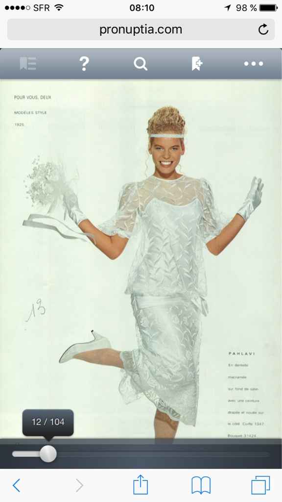 Petit délire : quel était le type de robe de mariée, l'année de ma naissance ? ( Oui, je sais, je ne