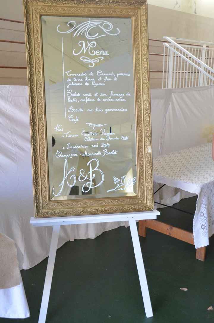 Miroir menu chevalet