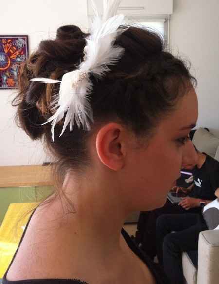 Coiffure avec pince