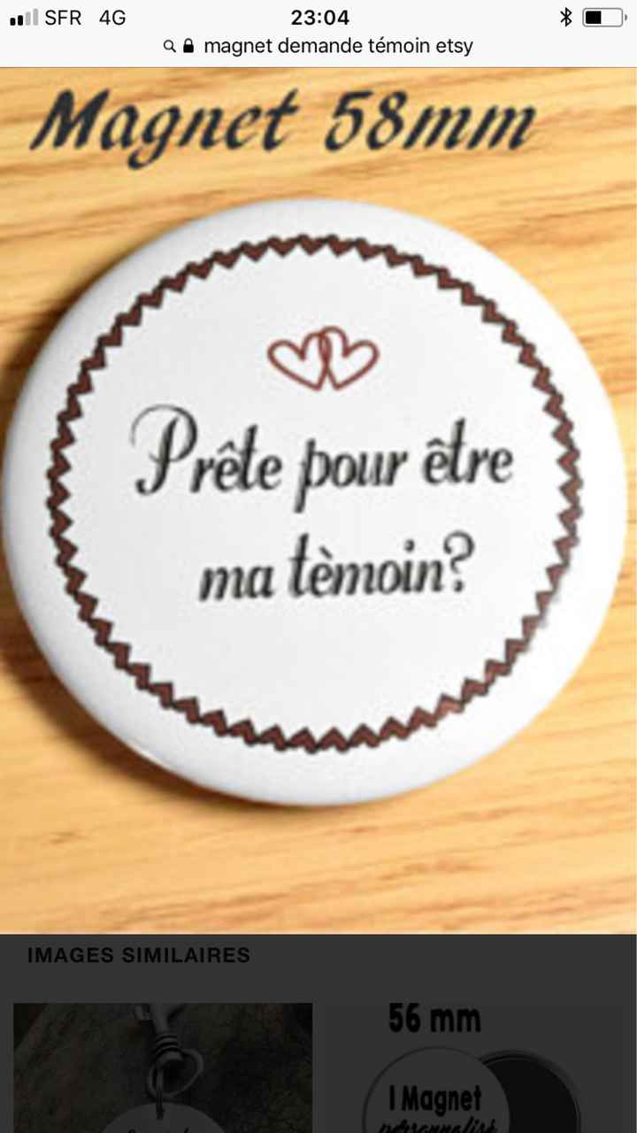 Demande au futur témoin - 1