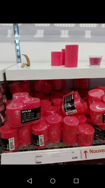 Bougies fushia - 1
