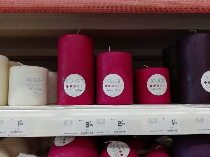 Bougies fushia - 1