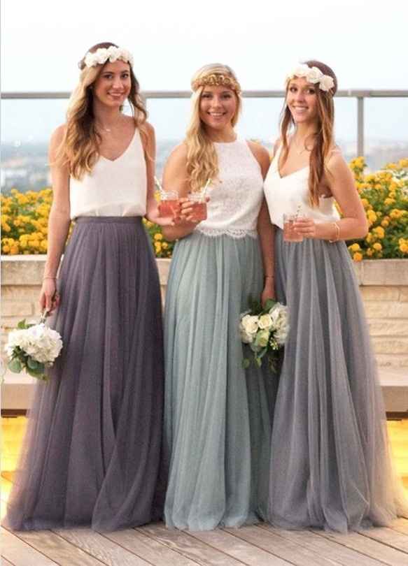 Les Dh: jupe de couleur et haut blanc - 4
