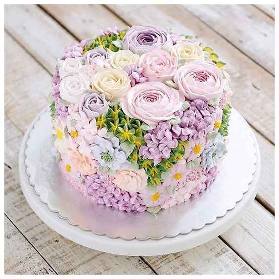 Le gâteau de mariage pastel - 1