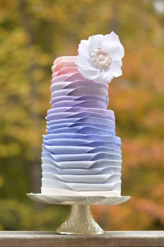 Le gâteau de mariage pastel - 2
