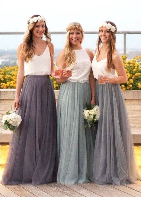 Les Dh: jupe de couleur et haut blanc - 4
