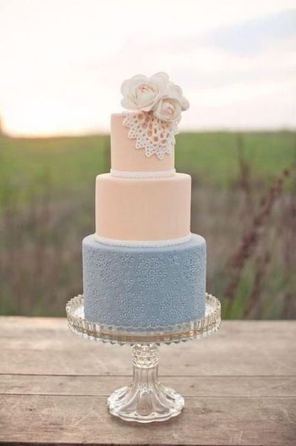 Le gâteau de mariage pastel - 8