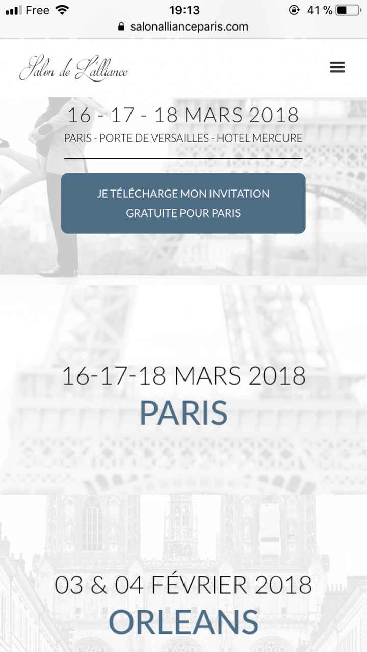 Salon de L'alliance - Paris 16/17/18 mars 2018 - 1