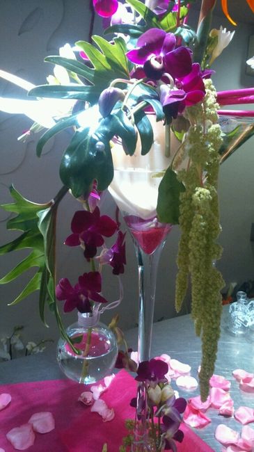 Budget fleur pour vases martini - 2