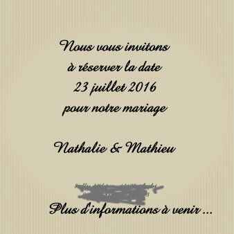 Save the date commande !!! - 2