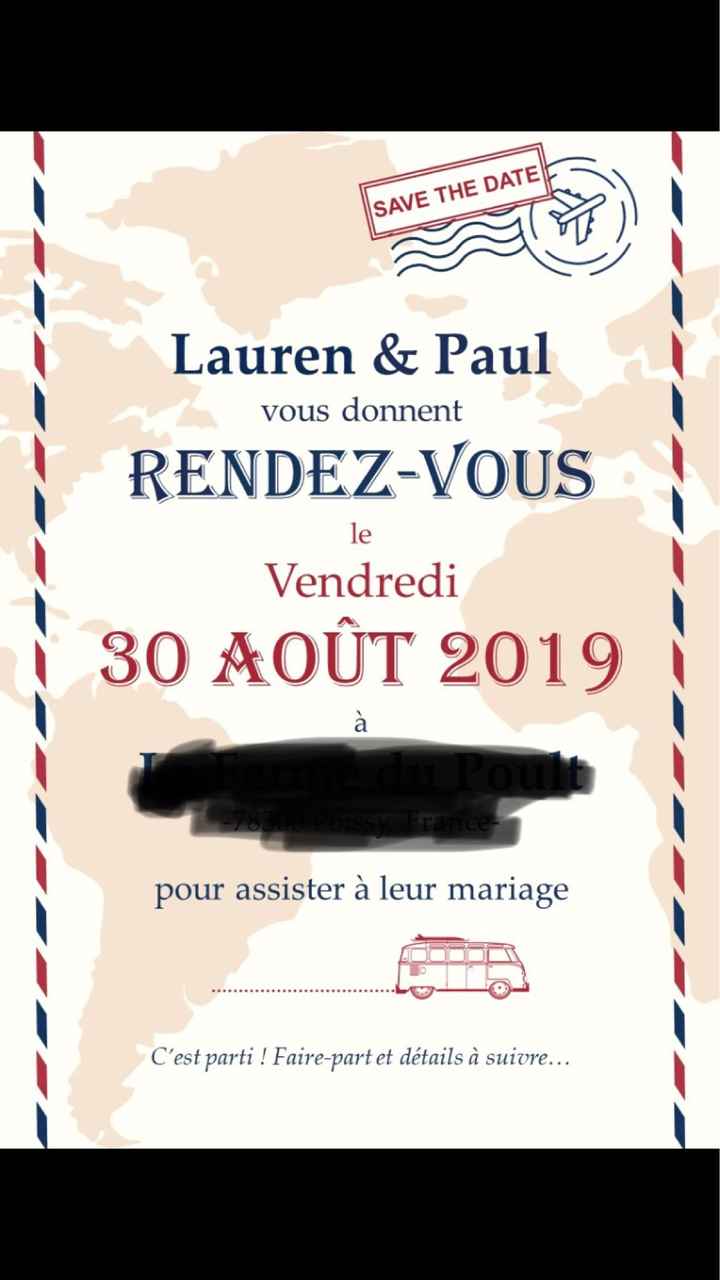 Save the date thème voyage envoyé - 1