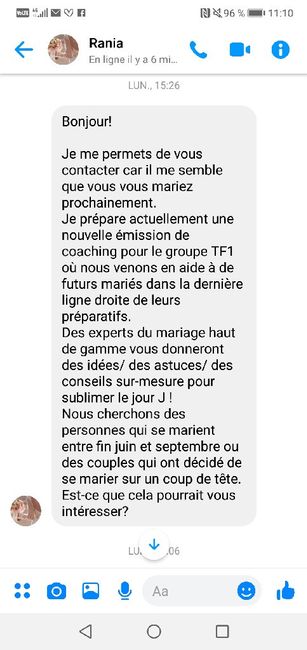 Contacté pour une emission - 1