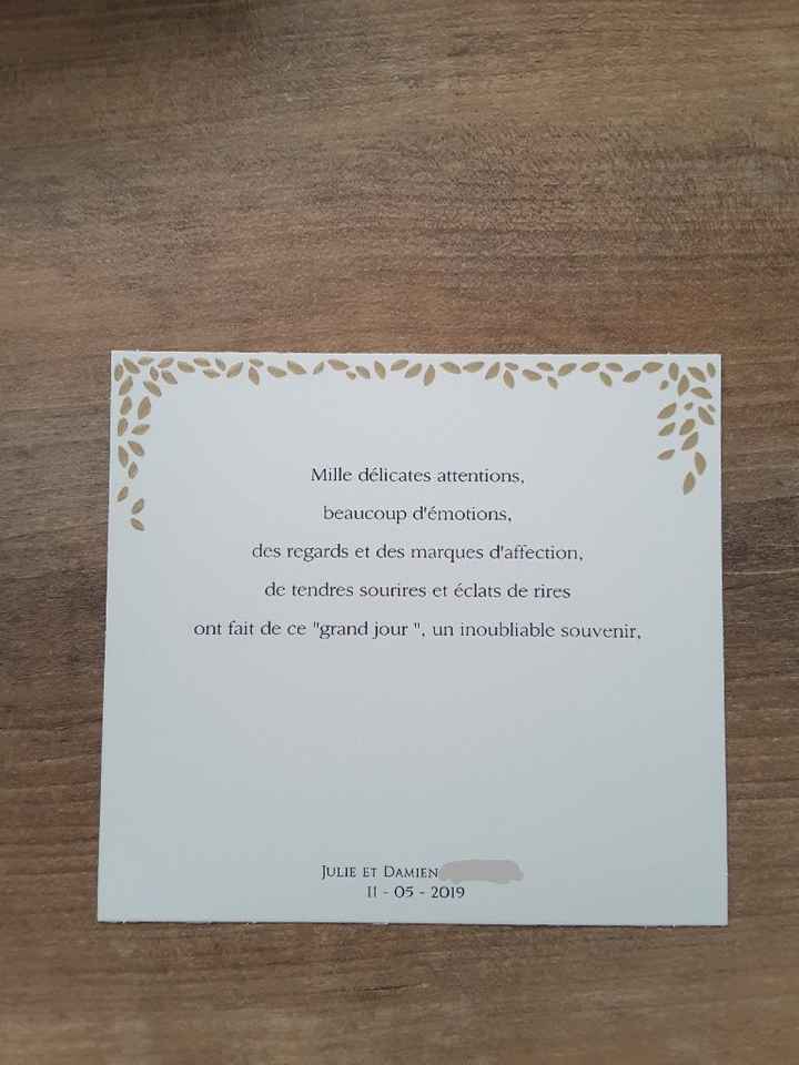 Faire part reçu - 3