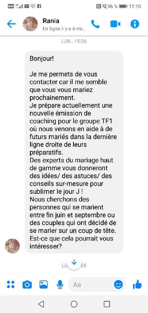 Contacté pour une emission - 1