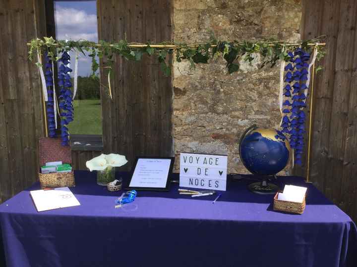 la table de l'urne et livre d'or