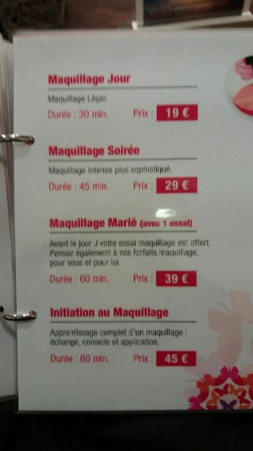 Prix du maquillage et coiffure - 2