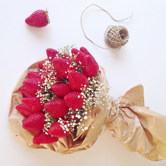 bouquet de fraises