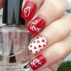 nailart saint valentin